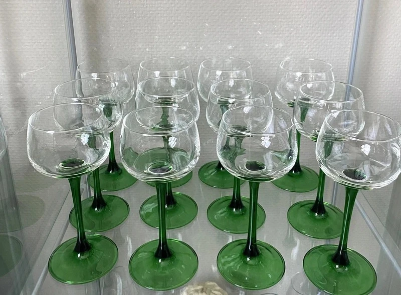 12 vasos Alsacia pies verdes y bola vintage 19 eme – photo 7